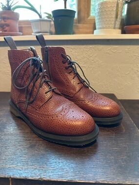 Dr. Martens Women’s Textured Brown Delphine Boots